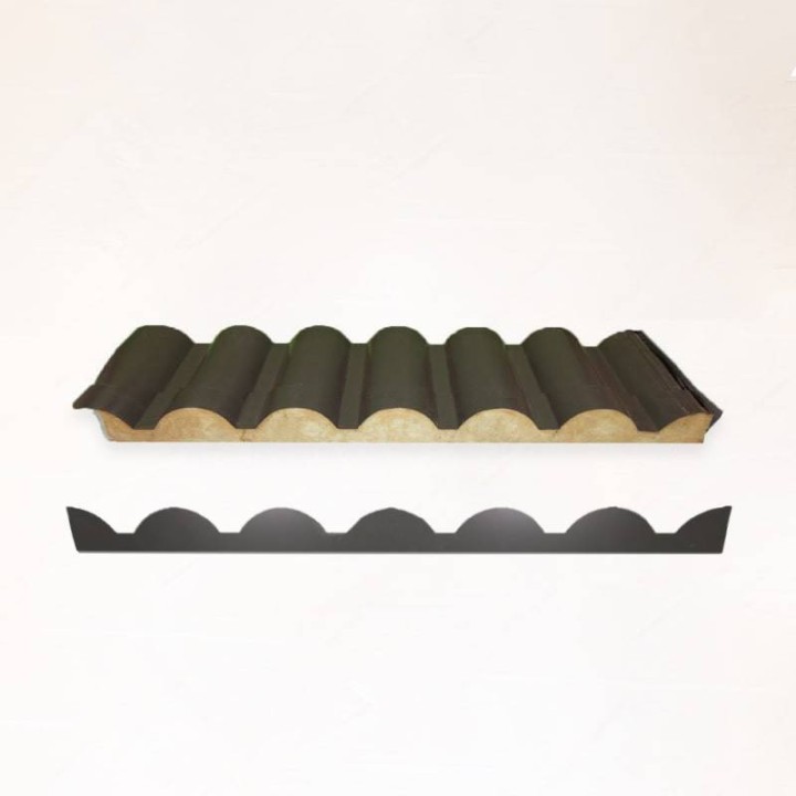 Panel Sándwich Teja Gris Pizarra Imitación Madera | Comprar Online | GHA