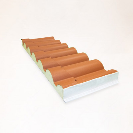 Panel Teja Rojo Marron-Blanco